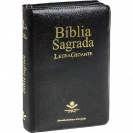 Bíblia Letra Gigante ziper preta
