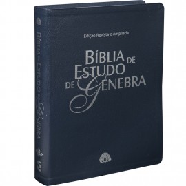 Bíblia de Estudo de Genebra Azul Luxo