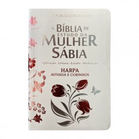 B�blia Da Mulher S�bia Full Color Ccom Harpa - Tulipa Branca