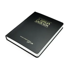 B�blia ACF Letra M�dia Fina - Semi Luxo preto
