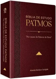 B�blia de Estudo Patmos Grande Luxo Vinho 