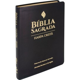 B�blia Com Harpa Crist� Luxo Letra Grande Preta