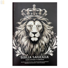 B�blia ARC Letra Gigante Tfull Collor Com Harpa Capa Brochura - Le�o Coroa
