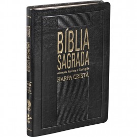 biblia mais fina (rc) com harpa preta