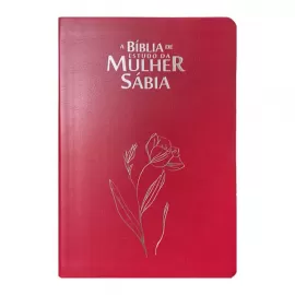 B�blia Da Mulher S�bia Full Color Com Harpa - Magn�lia Vermelho