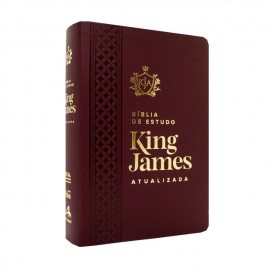 Bíblia De Estudo King James RA Letra Grande Capa Luxo Vinho