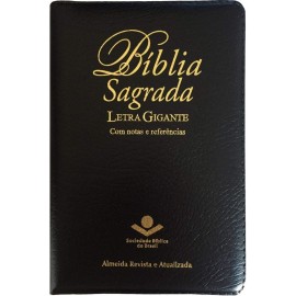 Biblia Letra Gigante Ra Ziper Preta Sbb
