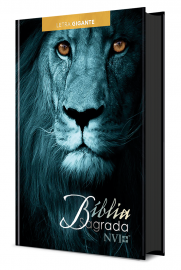 B�blia NVI � Letra Gigante � Capa Le�o azul