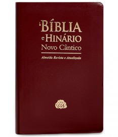 Bblia e Hinrio  Letra Gigante - Capa Luxo Vinho