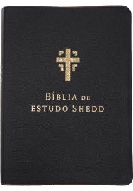 B�blia de estudo Shedd - Luxo Couro Leg�timo Preto