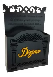 Porta Envelope Para Dzimo E Ofertas Mdf Preto