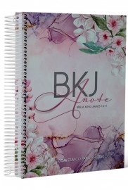 B�blia King James 1611 Anote Purple Flower Letra Normal Com Espa�o Para Anota��es