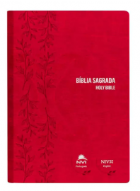 Bíblia Bilíngue Português/Inglês NVI Luxo Pink