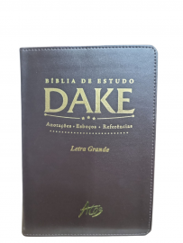 Bblia de Estudo DAKE - Letra Grande - Capa luxo - Marrom