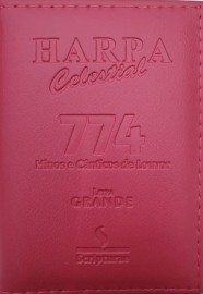 Harpa PQ. luxo almofadada c. 774 hino letra grande vermelho