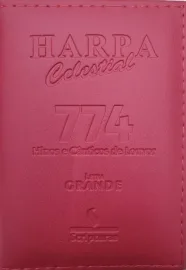 Harpa PQ. luxo almofadada c. 774 hino letra grande vermelho