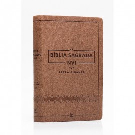 Biblia Nvi Letra Gigante Luxo Marrom 