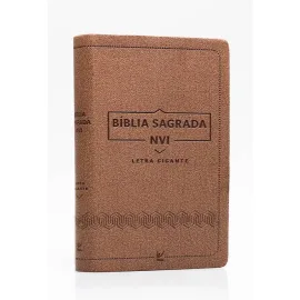 Biblia Nvi Letra Gigante Luxo Marrom FORA DE LINHA