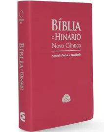 B�blia e Hin�rio Luxo RA Letra Gigante Luxo Macia Pink