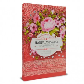 Harpa Hinario Brochura Letra Hipergigante Floral Rosa Cpp