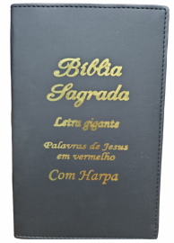 B�blia Grande Economica Luxo Com Harpa Lateral Artistica