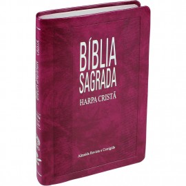 Biblia Mais Fina Rc Com Harpa Purpura Nobre