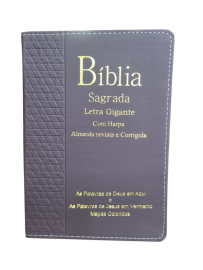 B�blia Slim Letra Grande Luxo Com harpa Avivadas Full Collor CPP 
