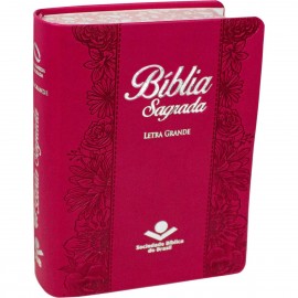 Biblia media rosa pink NAA Letra Grande