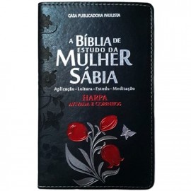 Biblia Da Mulher Sabia  Mod 01 Tulipa Preta 
