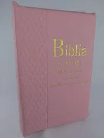 Biblia Letra Hiper Gigante Plus Rosa Z�per Com Harpa e Corinhos Edi��o de Promessas