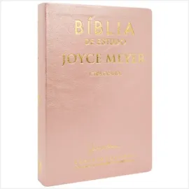 Biblia Estudo Joyce  Meyer luxo Letra Grande Rose