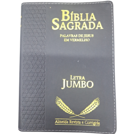 Biblia Letra Jumbo Ziper Sem Harpa Estrela Palavras de Jesus em Vermelho