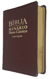 Bblia e Hinrio Novo Cntico Letra Gigante Vinho