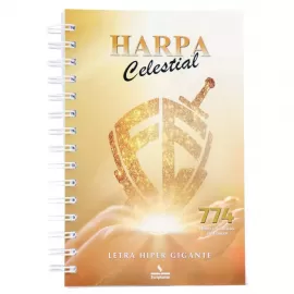 Harpa 774 Espiral Grande - Letra Hiper Gigante Fe Dourada
