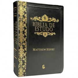 Bblia de Estudo Matthew Henry Preta Luxo