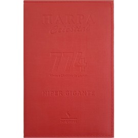 Harpa Grande Luxo Letra Hiper Gigante Com 774 Hino Vermelho
