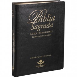 Biblia Extragigante Luxo PJV  Preta RA Luxo Com Indice