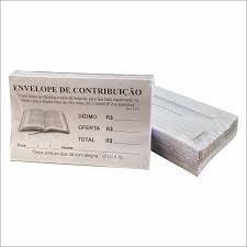 Envelope Contribui��o 100un Simples Branco - Ofertas e D�zimos