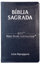 Biblia Nvi Hipergigante Capa Luxo Coverbook Azul