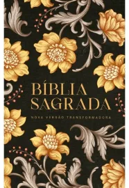 B�blia Nvt Flores Douradas Slim - Letra Maior NVT