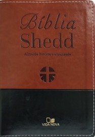 Bíblia de estudo shedd luxo Marrom e preto