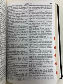 Biblia Do Culto Luxo Azul Letra Extra Gigante com Harpa Com Indice