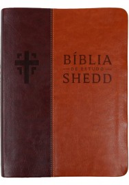 B�blia de Estudo Shedd - Couro Sint�tico Caramelo e Marrom