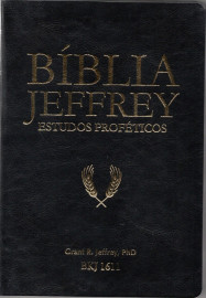 B�blia De Estudo Jeffrey Preto Dourado Luxo