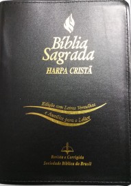 B�blia letra Gigante com Harpa - Ziper sbb-cpad