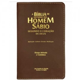 Biblia De Estudo Do Homem Sabio C Harpa Marrom