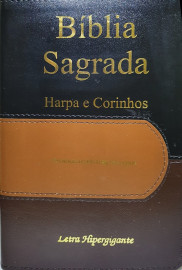 B�blia HiperGigante luxo Tricolor Com Harpa �ndice CPP