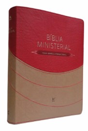 BIBLIA MINISTERIAL  MARROM CLARO E VERMELHO NVI