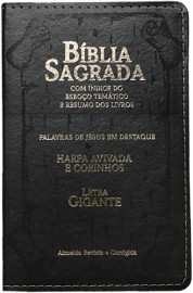 Bblia Letra Grande Capa PU Luxo  Preta