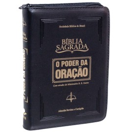 B�blia O Poder da Ora��o ARC Letra Normal Capa com Ziper Preta